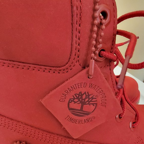 Timberland Premium Waterproof Lug Sole Boot, RUBY NUBUCK LEATHER,Size 8.5, NWOB - Picture 6 of 16